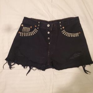 Urban Outfitters Destroyed and Studded Shorts